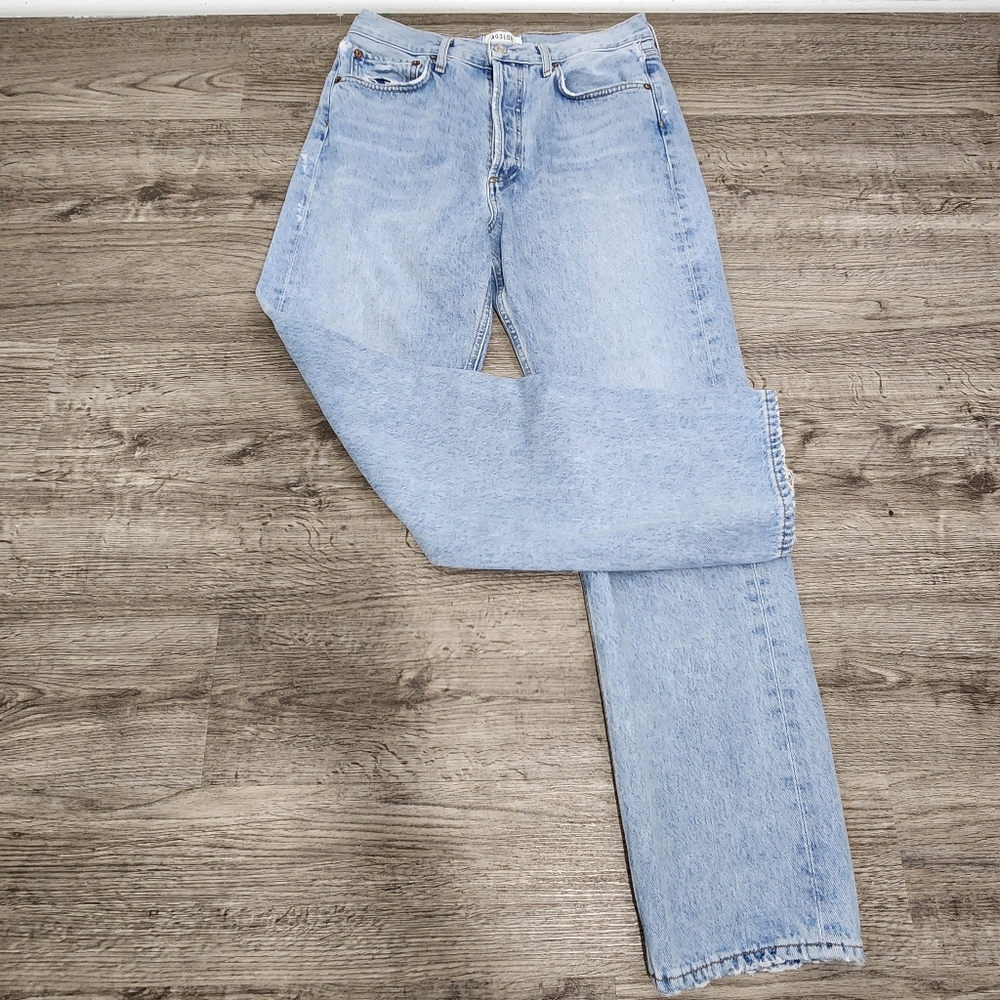 AGolde 90s Loose Fit Jeans Organic Cotton Size 26 Light Wash - Picture 4 of 13